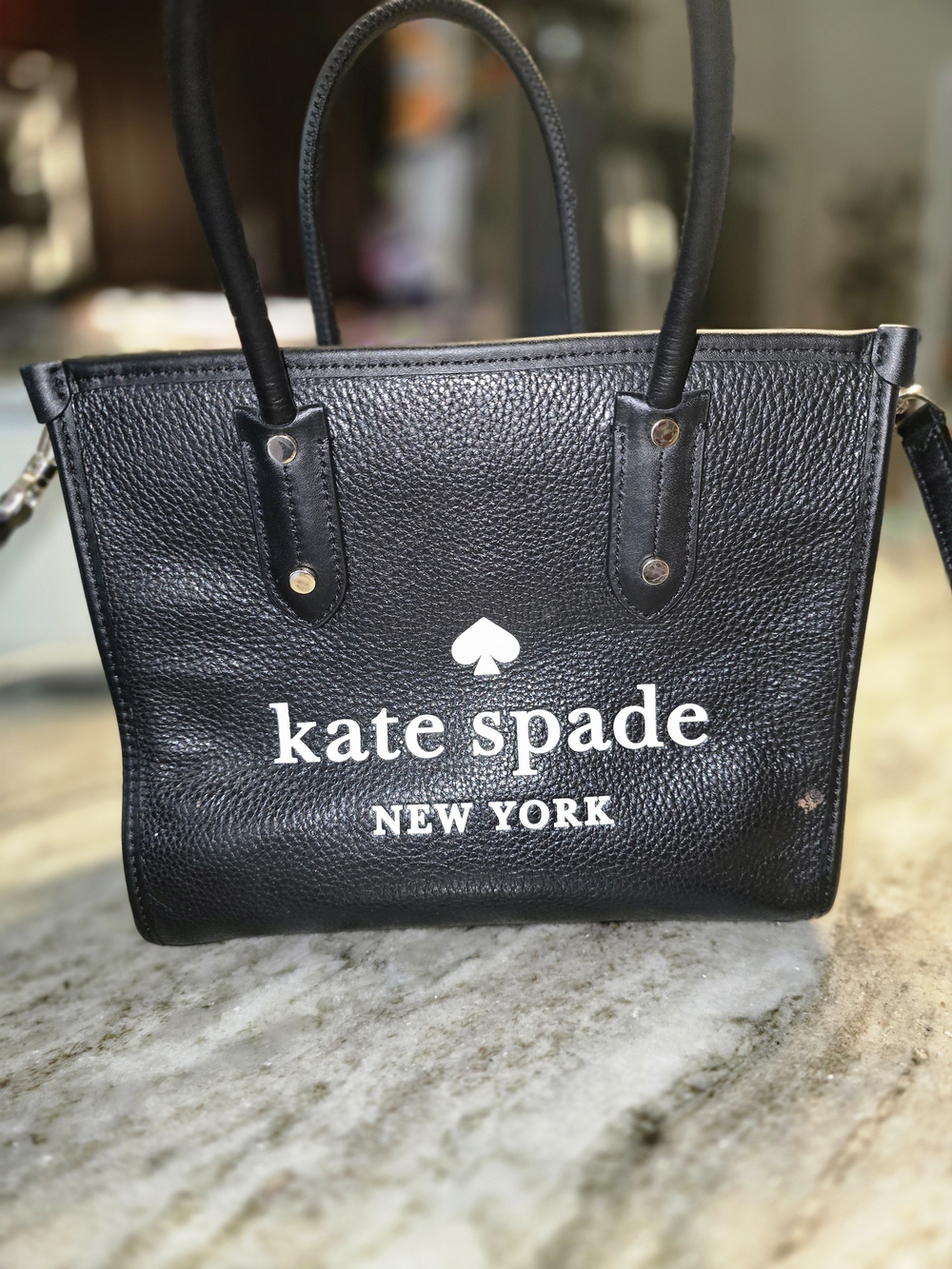 kate Spade NY Black Leather Crossbody Tote
